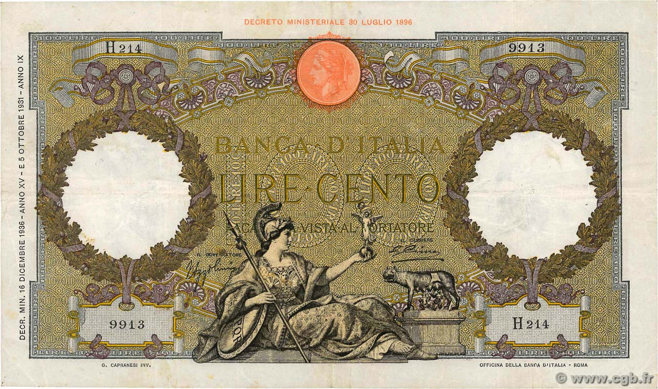 Moneta da 100 lire con particolare dettaglio, simbolo di potenziale valore collezionistico.
