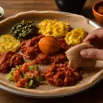 Piatti tipici dell’Etiopia: il dettaglio dell’injera che trasforma ogni degustazione