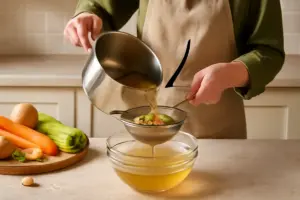 Come ottenere un brodo vegetale limpido e profumato? Il passaggio spesso trascurato